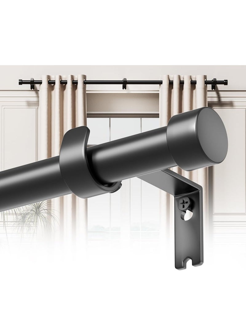 Beauenty Curtain Rod, 91.4-223.5cm Curtain Poles Set for Eyelet Curtains, 25mm Diameter Splicing Heavy Duty Drapery Rods with Adjustable Brackets for Bedroom, Living room, Office - Image 2